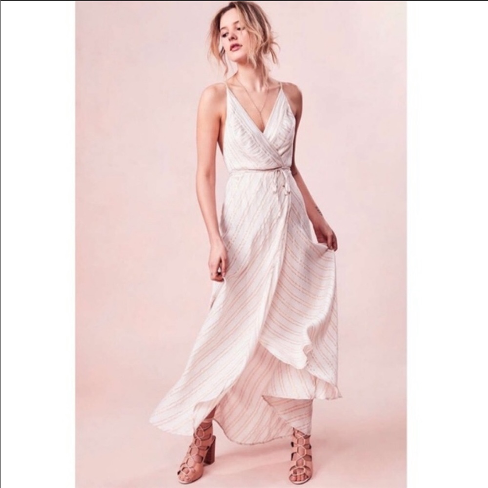 NEW Kimchi Blue Thistle Stripe Wrap Dress (Size 4)